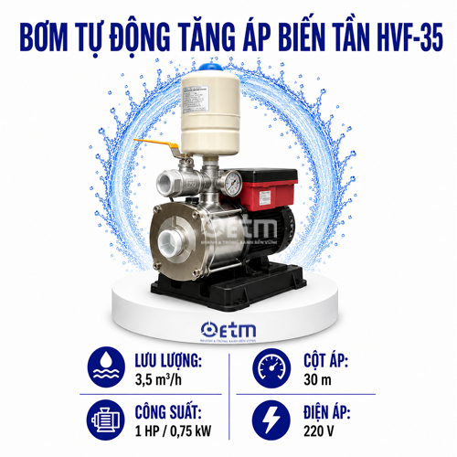 BƠM TỰ ĐỘNG TĂNG ÁP BIẾN TẦN HVF-35